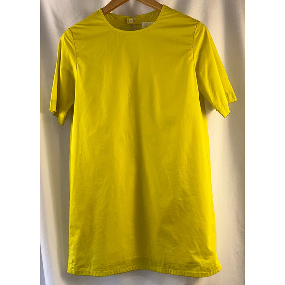 Maria McManus Mini Cocoon Dress Lemongrass Voile Sz XS Shift Tunic Yellow $590 - Picture 8 of 15